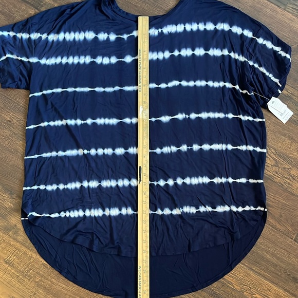 Time and Tru Women's Crewneck Solid & Tie-Dye Tunic Tee Plus Size XXL (20) Navy - Picture 11 of 13